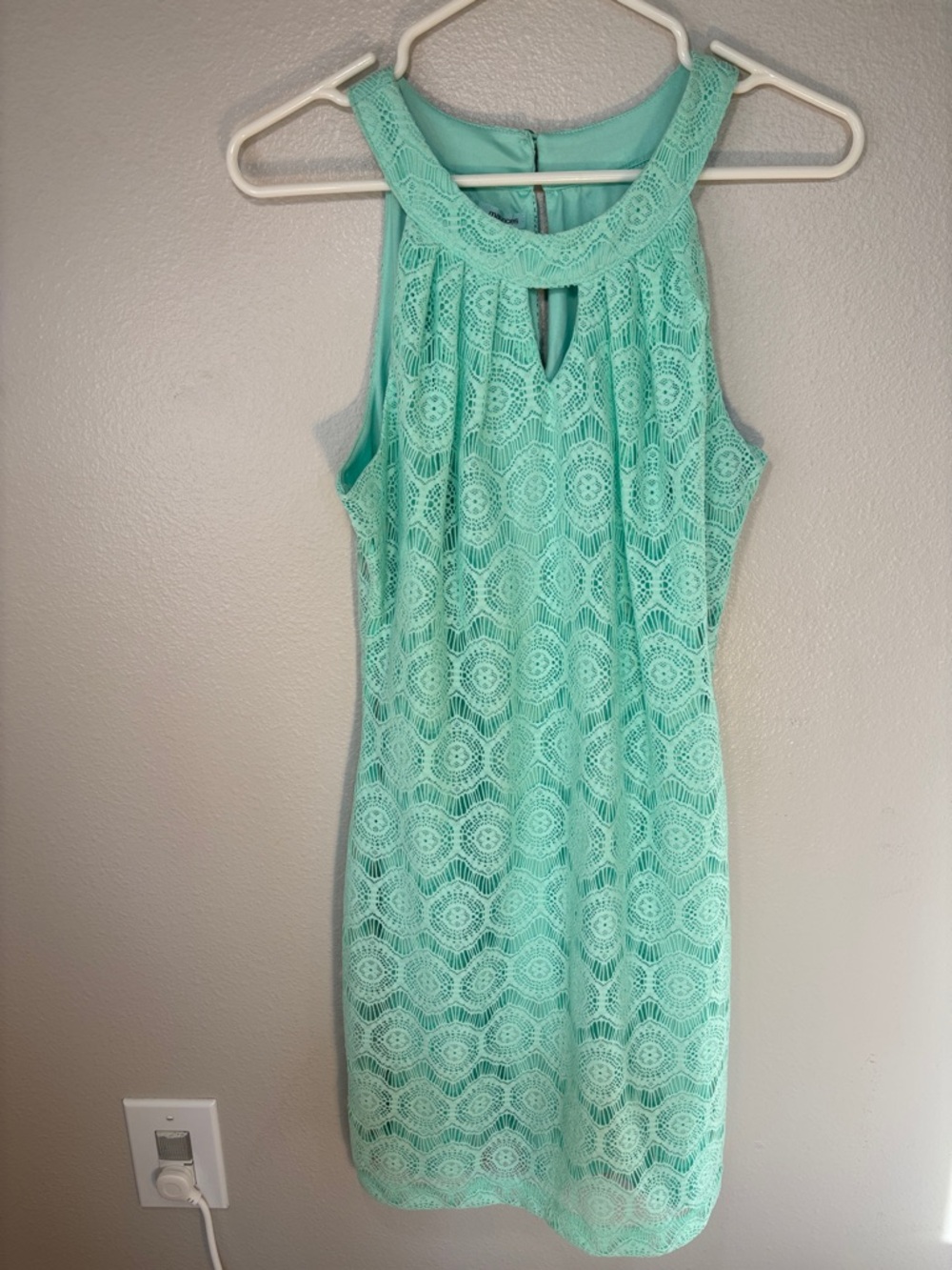 Maurices Mint Lace Sleeveless Midi Dress with Front Keyhole -178sku